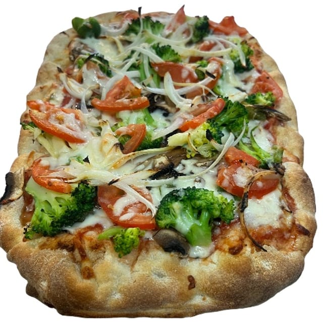 Veggie Gourmet Pizza.