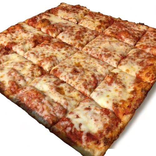 Regular Cheese Sicilian Pizza.