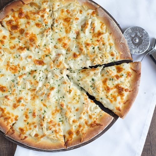 White Garlic Pizza.