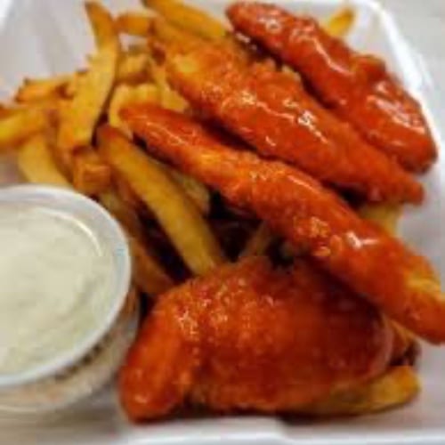 Buffalo Chicken Finger Platter.