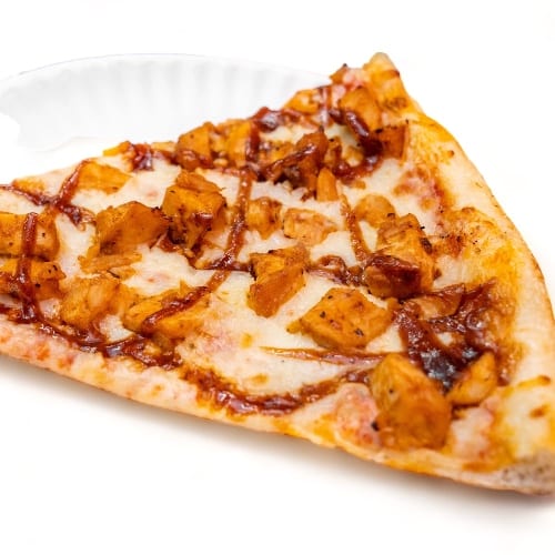 Slice BBQ Chicken Pizza.