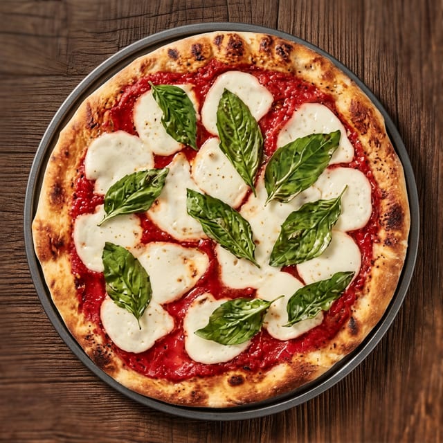 Classic Margherita Pizza.