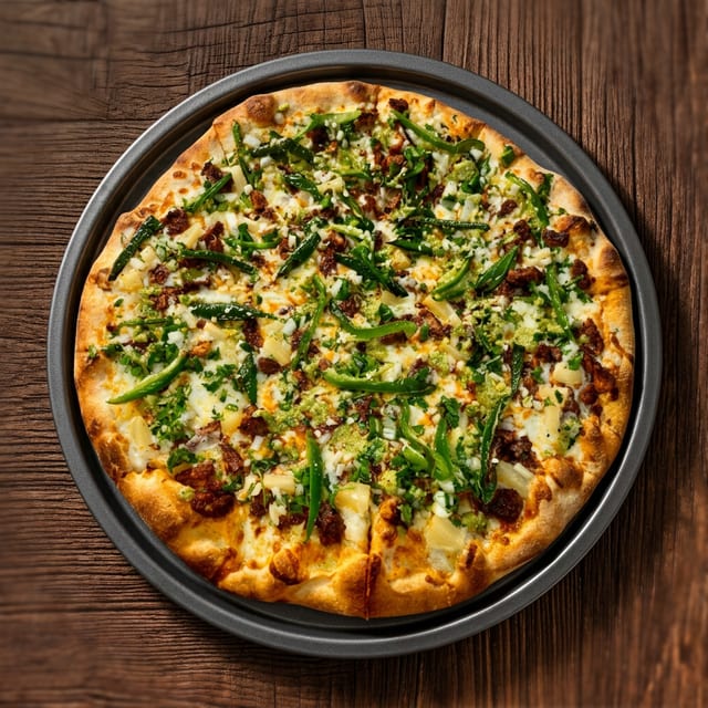 Al Pastor Mexican Pizza.